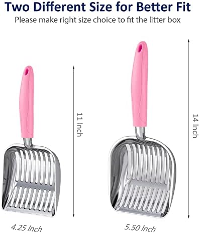 WePet Cat Litter Scoop, Aluminum Alloy Sifter, Kitty Metal Scooper, Deep Shovel - Image 4