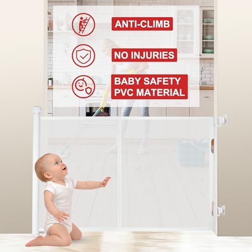 Retractable Baby Gates for Stairs& Doorways, Extends to 71" - Image 3