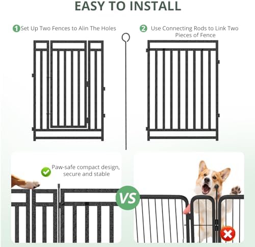 Thickened Outdoor Dog Fence, 48 Panels - Image 4