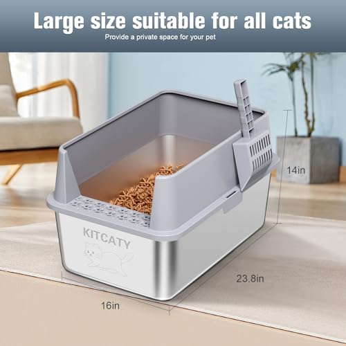 Stainless Steel Sifting Litter Box, - Image 6