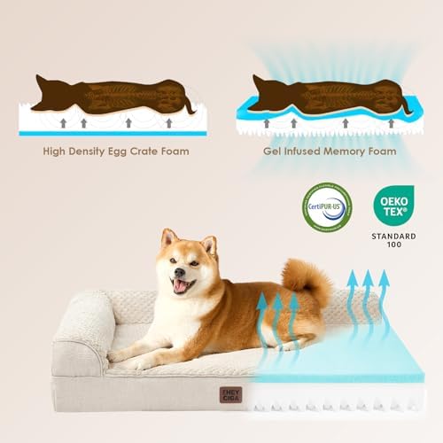 EHEYCIGA Orthopedic Dog Bed Medium Size, Memory Foam Dog Bed - Image 4