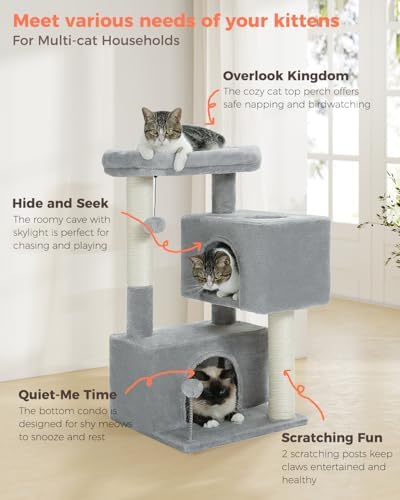 Small Cat Tree for Kittens, 32 in Cat Tower - Image 3