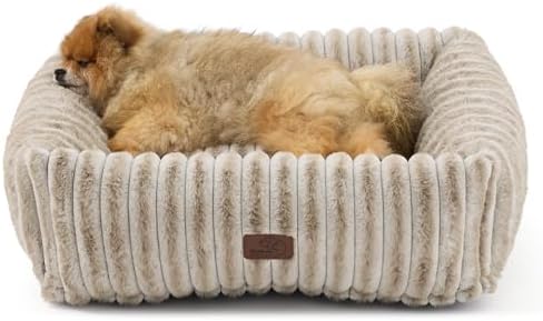 Bedsure ComfyFleece® Dog Bed for Small Medium Dogs Washable, 25in Amphora - Image 6
