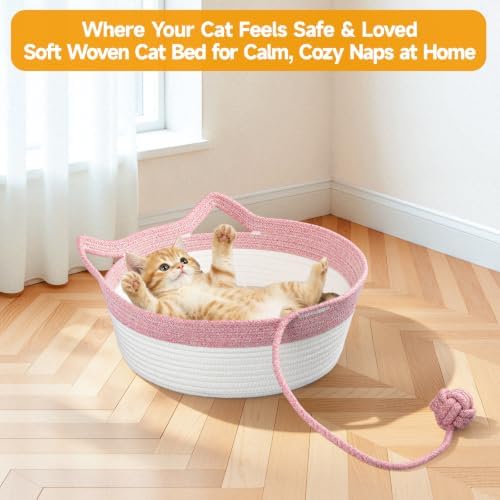Cat Bed, Cotton Rope Instinct Basket - Image 5
