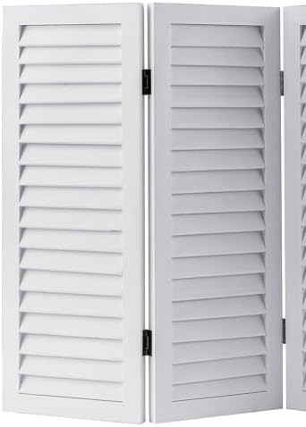SOFE 2.6ft White Short Room Divider, 3-Panel Folding - Image 5