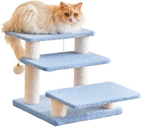 15''H Multi-Step Pet Stairs for High Beds & Sofas, 3-Step Cat Stairs by Furcato