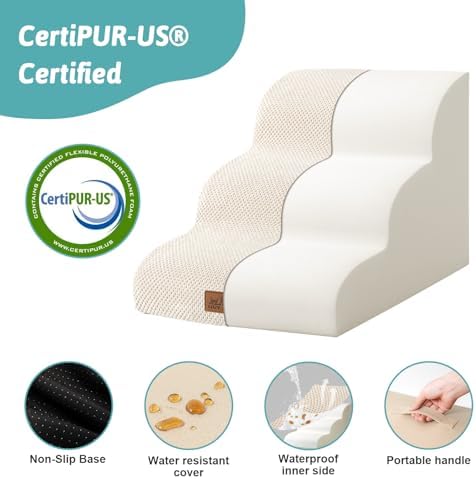 COZY KISS Dog Stair for Small Dog 15.7" H, 3 Step Pet Ramp for Couch - Image 4