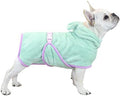 Dog Bathrobe, Microfiber Fast Drying Absorbent Hooded Bath Towel by HDKUW