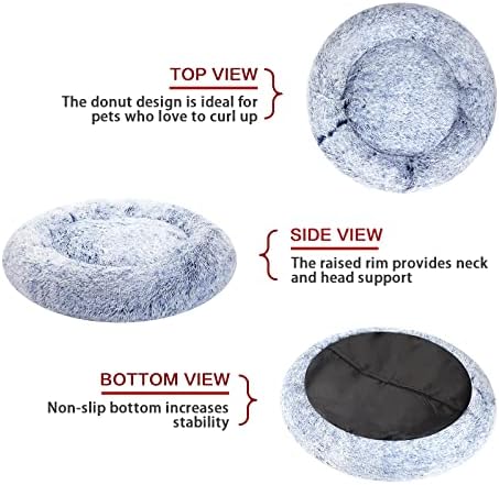 Bedfolks Calming Fluffy Donut Dog Bed - Image 4