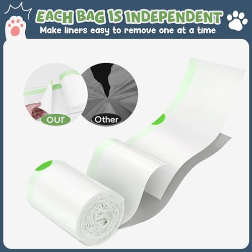 120 Pack Litter Box Robot 3 4and 5 Waste Bags, 1.5 Mils Thick Drawstrings - Image 4