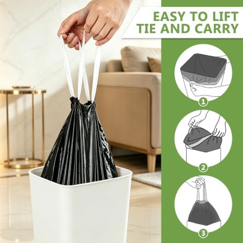6 Gallon Trash Bags Drawstring - Image 3