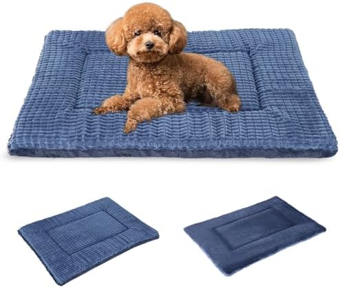 BVAGSS Reversible Dog Crate Pad, Memory Foam Pet Bed Mat, Soft Warm Machine by BVAGSS