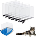 Oncpcare 6 Pack Cat Litter Box Pee Shields, High Side Open Top Kitty Pan Shield by Oncpcare