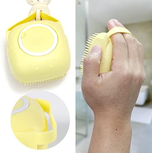 Pet Bath Brush Dog Shampoo Dispenser Dog Bath Brush Scrubber - Image 5