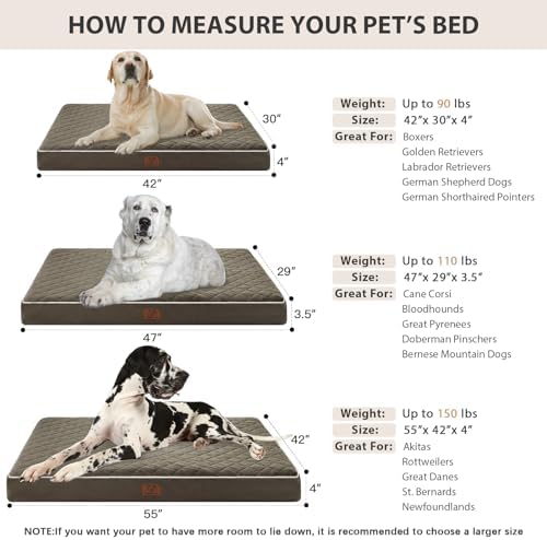 WNPETHOME Orthopedic Waterproof Extra Large Senior Dogs Bed - Image 5