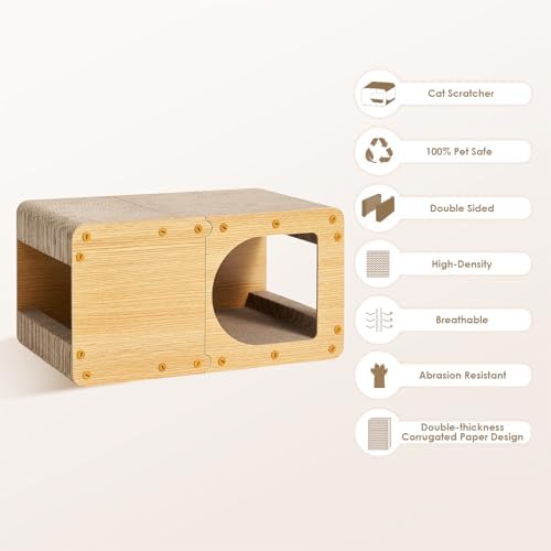 EHEYCIGA Cardboard Cat Scratcher House, 23-Inch Cat Scratch pad - Image 2