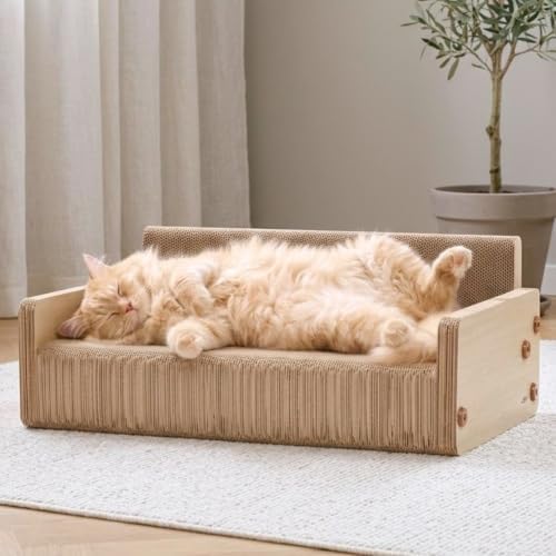 Cat Scratcher Lounge Chair – Horizontal Large Cat Scratcher Bed, Cardboard Cat by uutsy