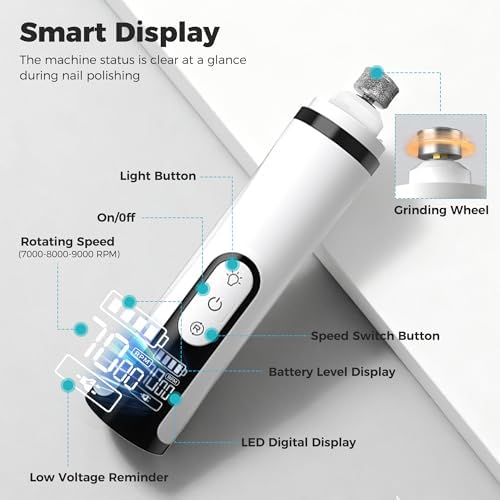 Dog Nail Grinder, Rechargeable Pet Nail Trimmer - Image 6
