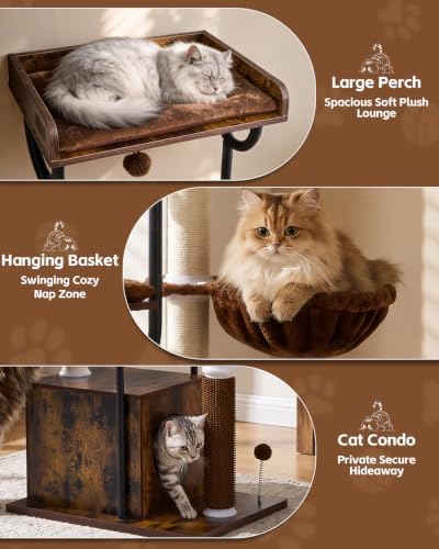 FourFurPets 74" Cat Tree, Cat Tower - Image 7
