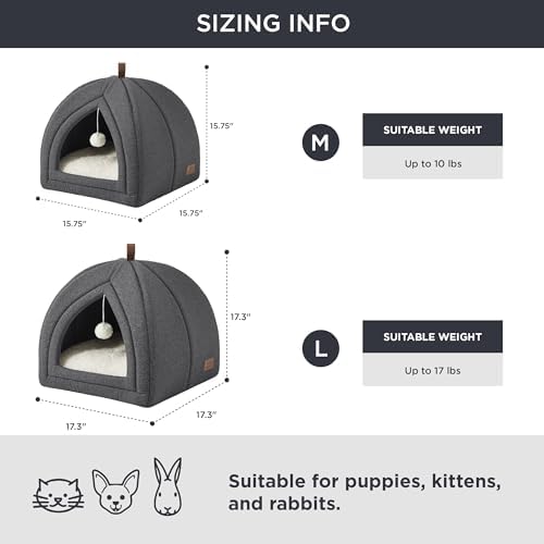 Bedsure 2in1 Cat Beds for Indoor Cats Cave for Kitten - Image 4