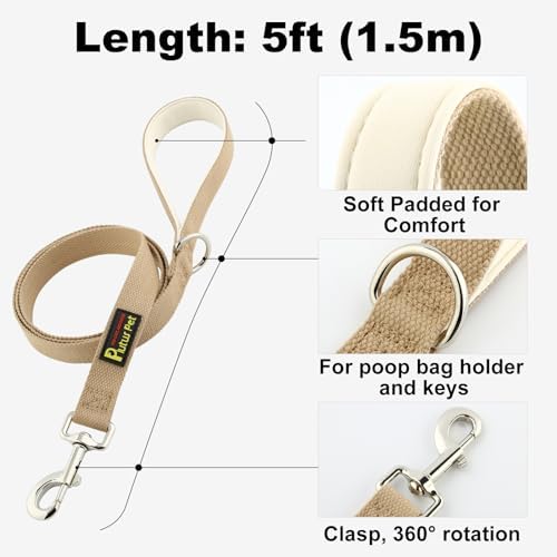 Plutus Pet Cotton Dog Harness and Leash Set, Reflective and Soft Padded - Image 5