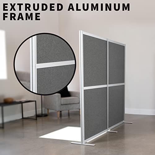 VIVO Dark Gray Freestanding 76 x 66 inch Privacy Panel - Image 6