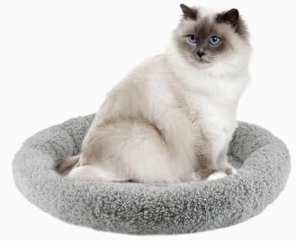 Round Cat Bed Washable Cat Donut Bed by BillionChains