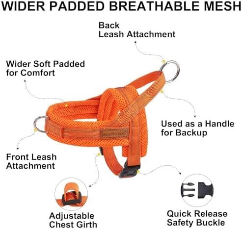 BEAUTYZOO Dog Harness Medium Sized and Leash Set, No Pull Step in Pet Vest - Image 2