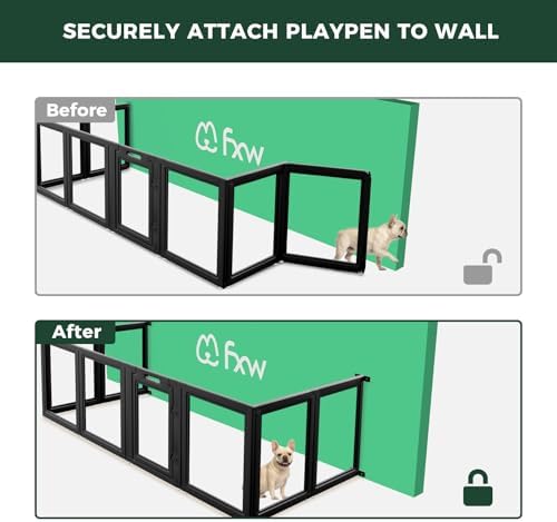 FXW Fence-to-Wall Anchors for AuraSpace Acrylic Indoor Dog Playpen - Image 5