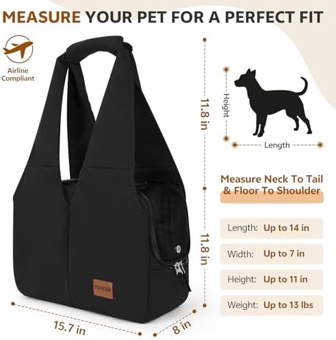 Dog Purse Carrier for Small Dogs and Cats, Soft-Sided Pet Tote Bag - Image 2