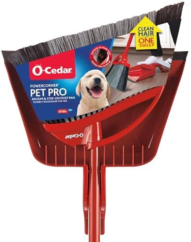 O-Cedar Pet Pro Broom with Step-On Dustpan | Removes Over 99% of Dust & Dirt in by Unknown