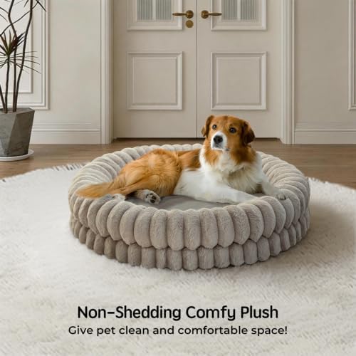 BALANCE Luxury Donut Dog Bed, 36 Inches Round Dog Beds Large Sized Dogs Washable - Image 2