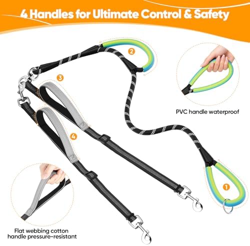 XiaZ Double Leash for Two Dogs No Tangle for Large Medium Dogs - Image 2