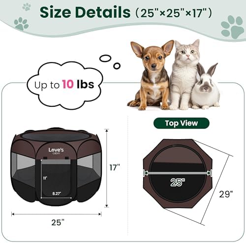 Love's cabin Pet Puppy Dog Playpen, Small Dog Tent Crates Cage Indoor/Outdoor - Image 3