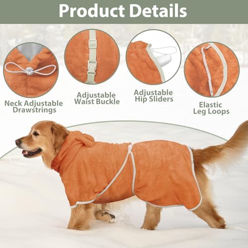 Dog Bathrobe Super Absorbent Towel Robe - Image 3