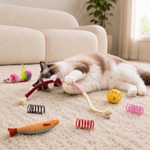 Cat Toys for Indoor Cats, 44 Pack Interactive Cat Toy Set for Kitten - Image 5
