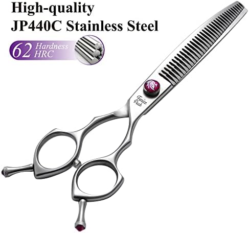 8.0‘’ Curved Chunker Dog Grooming Scissors - Image 3