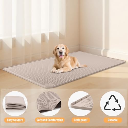 Silicone Dog Bed Mat 50"x 35" Crate Mat - Image 2