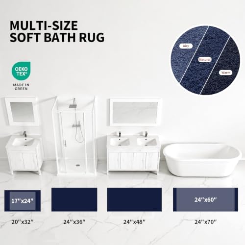 ILANGO Bathroom Rugs 70" × 24", Extra Soft Absorbent Microfiber Bath Rugs - Image 4