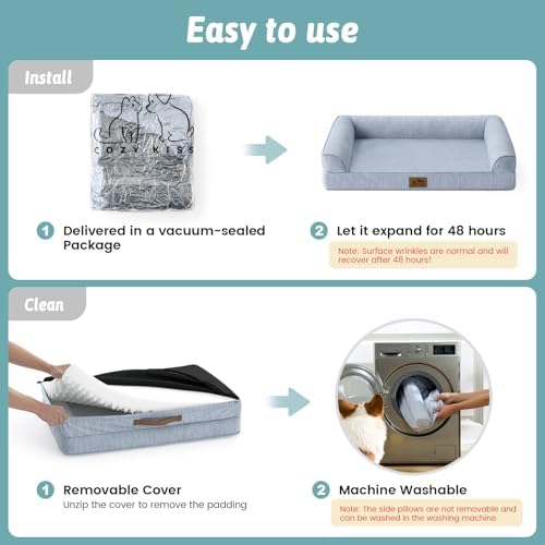 COZY KISS Cooling Dog Bed for Extra Large Dogs - Image 4