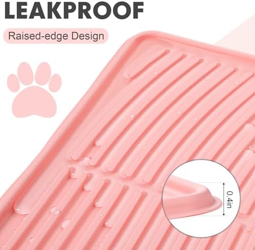 Pink 40"x 28" Cat Litter Mat Extra Large Waterproof Litter Box Mat Kitten Pet - Image 5