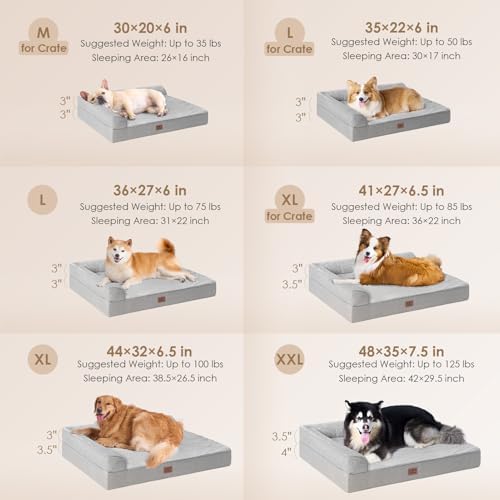 EHEYCIGA Orthopedic Dog Bed, Medium Memory Foam Dog Bed - Image 2