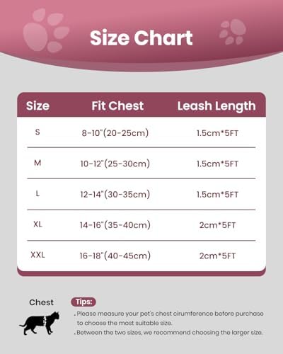 FAYOGOO Pink Solid Cat Harness and Leash Set, Escape Proof, Adjustable - Image 6