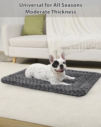 Exsnugy Washable Dog Bed Mat Large Size Fluffy Pet Crate Pad 48x30 XXL - Image 3