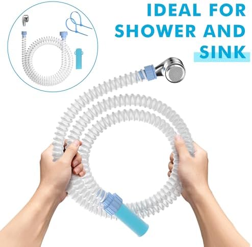 Slip-On Dog Shower Attachment for Bathtub Faucet, Ear-Tab Zip-Tie Connector - Image 4