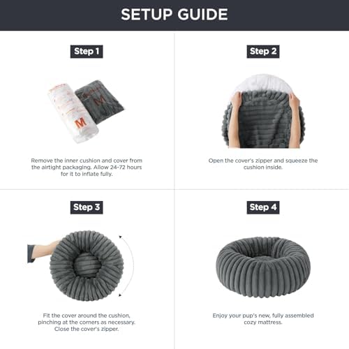 Bedsure ComfyFleece® Donut Dog Bed Medium Size Dog - Image 5