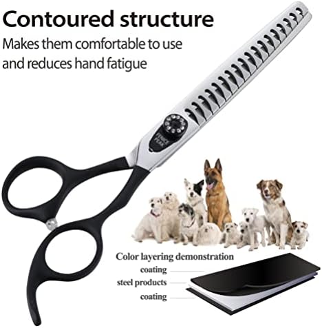 8.0'' Dog Chunker Scissors For Grooming 440C Stainless Steel Black Non-Slip - Image 5
