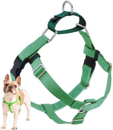 2 Hounds Design Freedom No Pull Dog Harness, 5/8 inch XS, Neon Green by 2HoundsDesign