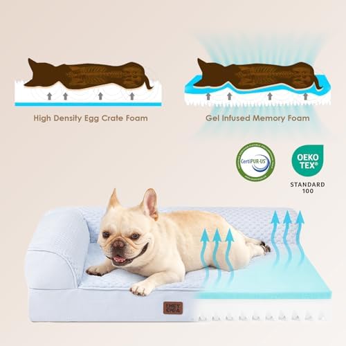 EHEYCIGA Memory Foam Dog Bed for Crate, L Plus Dog Bed - Image 4