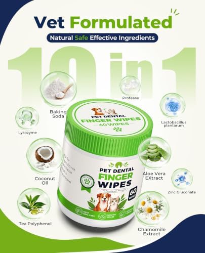 Dog Dental Wipes for Teeth Cleaning, Finger Toothbrush Wipes for Dogs Cats - Image 5